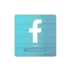 Facebook NFC Schild - mit LOGO - Bambus Holz - 93 x 93 mm