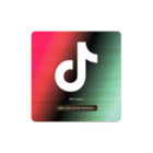 TikTok NFC Schild - mit LOGO - Bambus Holz - 93 x 93 mm