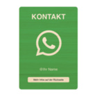 WhatsApp NFC Aufsteller - mit LOGO - Bambus Holz - A6 (105 x 148 mm)