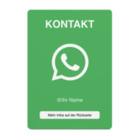 WhatsApp NFC Aufsteller - mit LOGO - PVC glänzend - A6 (105 x 148 mm)