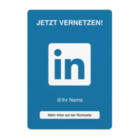 LinkedIn NFC Aufsteller - mit LOGO - PVC glänzend - A6 (105 x 148 mm)