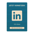 LinkedIn NFC Aufsteller - mit LOGO - Bambus Holz - A6 (105 x 148 mm)