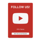 YouTube NFC Aufsteller - mit LOGO - PVC glänzend - A6 (105 x 148 mm)