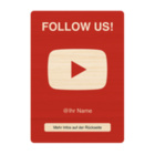 YouTube NFC Aufsteller - mit LOGO - Bambus Holz - A6 (105 x 148 mm)