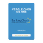 BankingCheck NFC Aufsteller - mit LOGO - PVC glänzend - A6 (105 x 148 mm)