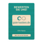 gute-Banken NFC Aufsteller - mit LOGO - Bambus Holz - A6 (105 x 148 mm)