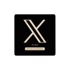 X (ehemals Twitter) NFC Schild - mit LOGO - Bambus Holz - 93 x 93 mm