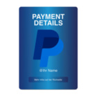 Paypal NFC Aufsteller - mit LOGO - PVC glänzend - A6 (105 x 148 mm)