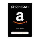 Amazon NFC Aufsteller - mit LOGO - PVC glänzend - A6 (105 x 148 mm)