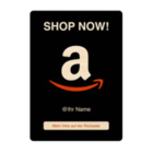 Amazon NFC Aufsteller - mit LOGO - Bambus Holz - A6 (105 x 148 mm)