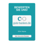 gute-Banken NFC Aufsteller - mit LOGO - PVC glänzend - A6 (105 x 148 mm)