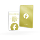 Facebook NFC Metallkarte - GOLD - Premium Visitenkarte (weiß bedruckt)