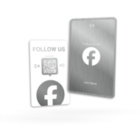 Facebook NFC Metallkarte - SILBER - Premium Visitenkarte (weiß bedruckt)
