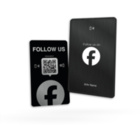 Facebook NFC Metallkarte - SCHWARZ - Premium Visitenkarte (weiß bedruckt)