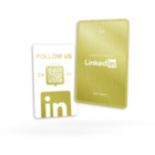 LinkedIn NFC Metallkarte - GOLD - Premium Visitenkarte (weiß bedruckt)