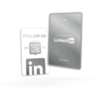 LinkedIn NFC Metallkarte - SILBER - Premium Visitenkarte (weiß bedruckt)
