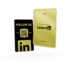 LinkedIn NFC Metallkarte - GOLD - Premium Visitenkarte (schwarz bedruckt)