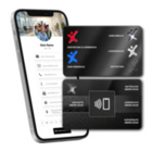 Metallkarten - NFC glänzend schwarze Visitenkarten mit NTAG213