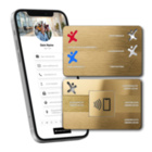 Metallkarten - NFC Gold (Messing) Visitenkarten mit NTAG213