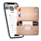 Metallkarten - NFC Roségold Visitenkarten mit NTAG213