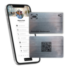 NFC Visitenkarte Metall - personalisierbar inkl. digitalen Profil mit QR-Code und Logo