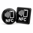 NFC Multi-Link Sticker Epoxy - On-Metal - schwarz - mit Daten Upload