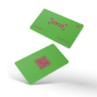 NFC Visitenkarte grün matt - personalisierbar inkl. digitalen Profil mit QR-Code und Logo