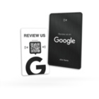 Google NFC Metallkarte - SCHWARZ - Premium Visitenkarte (weiß bedruckt)