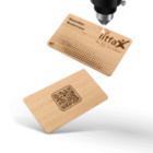 NFC Visitenkarte aus Buche - lasergraviert inkl. digitalen Profil mit QR-Code und Logo