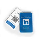 LinkedIn NFC Karte - mit LOGO - PVC glänzend - 85,6 x 54 mm - Hochformat